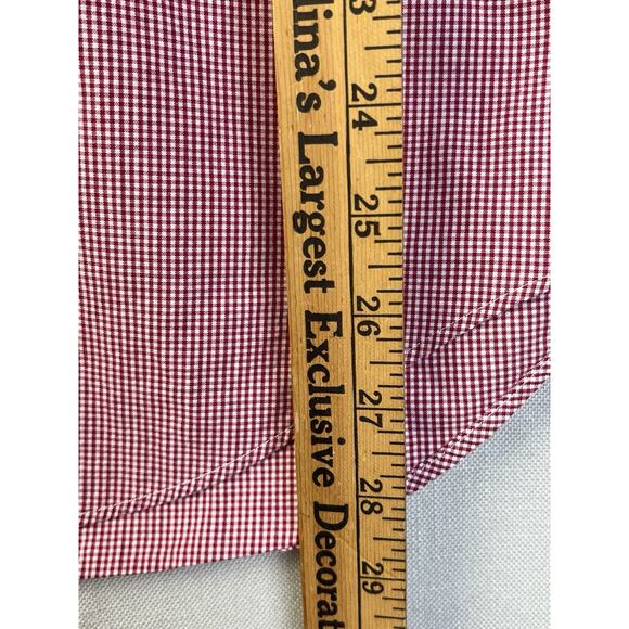 Brooks Brothers 346 Button Down Shirt Men M Red Check Short Sleeves Preppy - Picture 5 of 8
